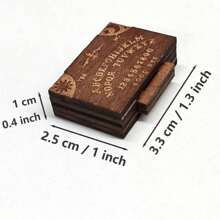 Miniature Spirit Board With Drawer, Ouija Board Home Decor, Miniature Spirit Board, Mini Ouija Board Halloween Decorations, Wooden Ouija Board Miniatures With Planchettes, Christian Ouija Board