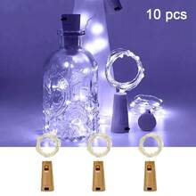Đèn chai LED có nút bần, 2 M / 78,74 In Dây đèn mini Fairy, Chất liệu nhựa chạy bằng pin, 1,5V hoặc thấp hơn cho các bữa tiệc thủ công, đám cưới, ngày lễ tình nhân, Halloween, đồ trang trí - đèn nút chai 2m - Xem 10