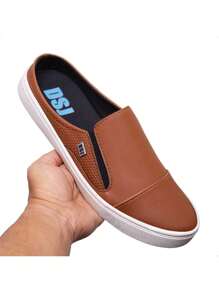 Men's Black Mule Sneakers Lightweight, Comfortable And Modern - 駝色 - 查看 1