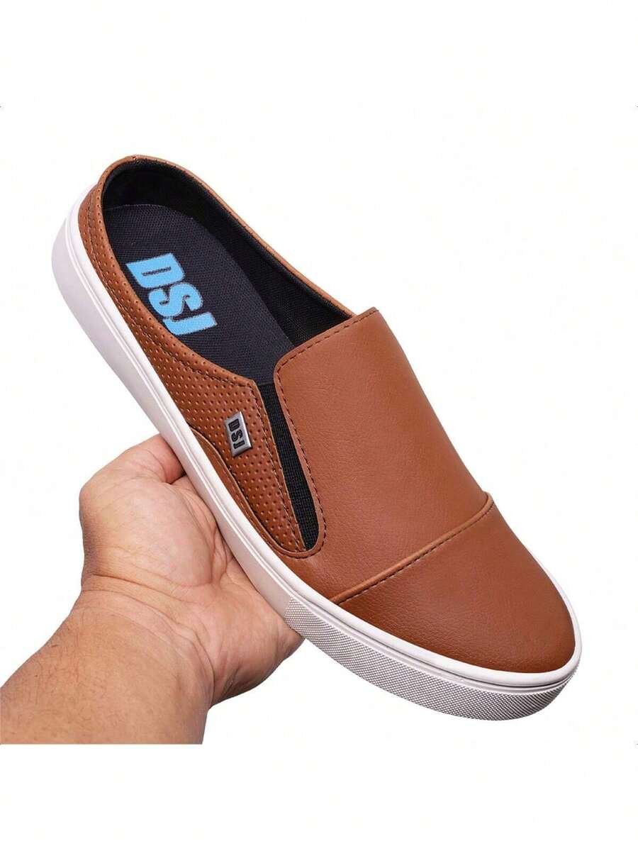 Men's Black Mule Sneakers Lightweight, Comfortable And Modern - 駝色 - 查看 1