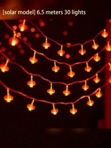 20 LED 红灯笼串灯，中国风仙女串灯，吊灯，适合新年、农历新年、派对装饰最佳礼物 - 紅色燈籠 - 查看 9