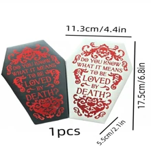 Nueva caja de joyería en forma de mini ataúd gótico, caja de almacenamiento de joyas PU para aretes, anillos, collares, pulseras, estuche de joyas portátil para Halloween, Navidad - Multicolor - Ver 10