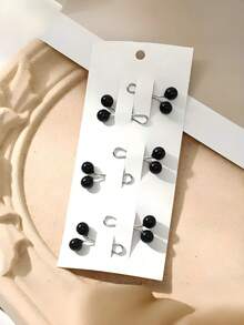 6 件套仿珍珠围巾夹，适用于披肩 - A - 查看 1