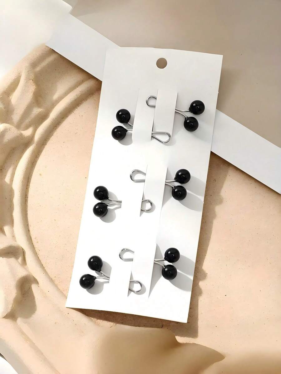 6 件套仿珍珠围巾夹，适用于披肩 - A - 查看 1