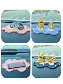 1pc Anti-Slip Silicone Pad, Vehicle Dashboard Holder, Phone Stand, Flower Decor - one-size - View 7