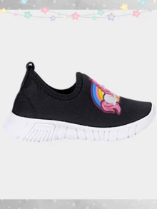 Women's Unicorn Soft Comfortable Non-Slip School Shoes - màu đen - Xem 3
