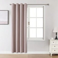 1 pieza/2 piezas opcional, Cortina opaca tipo lino para sala de estar, cortina 100% opaca para dormitorio, cortinas oscurecedoras para sala de estar, ligera, de aislamiento térmico e impermeable, juegos de paneles de cortinas opacas para teatro en casa, comedor y fondo, con sujeción