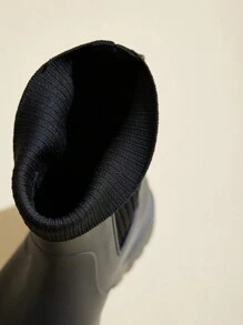 女士防滑防水雨鞋、户外防水靴、防滑水鞋、厨房鞋 - 黑色 - 查看 5