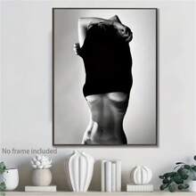 1 tấm áp phích in vải canvas hình bóng phụ nữ trừu tượng đương đại không có khung - Trang trí tường bằng ảnh đen trắng hiện đại cho gia đình và văn phòng - Nhiều màu - Xem 9
