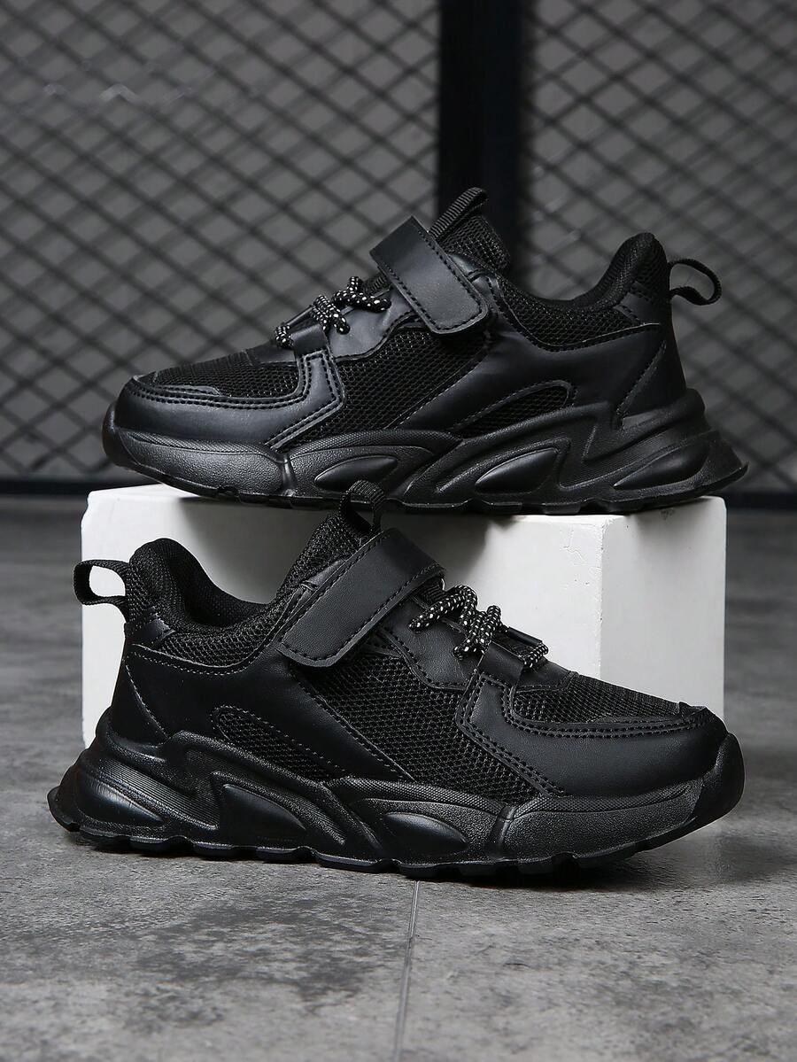 1 Đôi giày thể thao ngoài trời thời trang chống trượt thoải mái thoáng khí cho trẻ em, dễ thương cho bé gái - màu đen - Xem 1