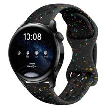 1 Pack 20mm Silicone Band For Samsun Galaxy Watch 7/6/5/4/FE/Active 2 40mm 44mm/Galaxy Watch 5 Pro 45mm/ 4 Classic 42mm 46mm/Galaxy 6 Classic 43mm 47mm,1 Pack Silicone Wristband Sport Loop Strap For Women Men - 20mm - View 6