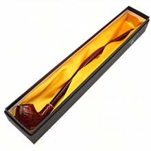 1 chiếc tẩu hút thuốc Churchwarden dài màu đen, 15,75 inch dành cho nam giới, phụ kiện hút thuốc lá kèm hộp quà tặng - 1PC - Xem 3