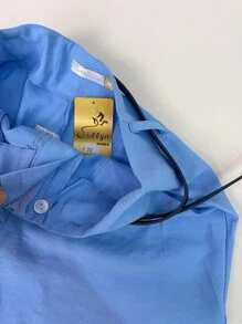 Marrant Shorts With Belt And Pocket High Waist - 藍色 - 查看 3