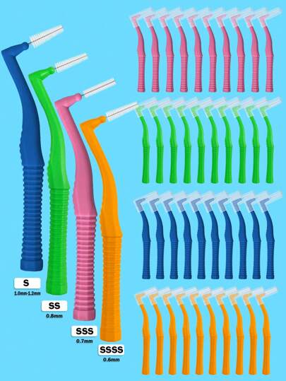 Dr.Emma Dr. Emma 10pcs/Bag Interdental Brush, Tooth Flossing Picks, Toothpick Cleaners, Tooth Cleaning Tool, Oral Dental Hygiene Flosser, Toothpick Cleaners For Detail Cleaning