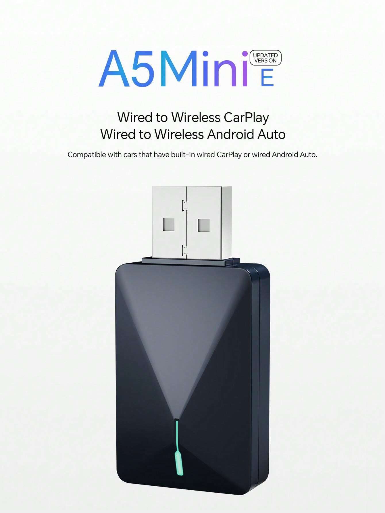 Compatibile IOS 10 Android 11 Adattatore Wireless CarPlay E Android Auto 3 In 1 - Upgrade 2025 Plug & Play Connettore Auto Bluetooth