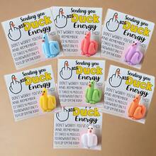 1pc Mini Middle Finger Duck Card Gift Christmas Halloween Decoration Handmade Gift Bag For Loved Ones And Friends,Christmas