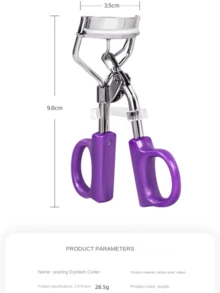 Máy uốn mi Flying Máy uốn mi thủ công cho độ cong lâu dài, Máy uốn mi hoa hướng dương tím, Máy uốn mi góc rộng thân thiện với người mới bắt đầu - Nhiều màu - Xem 2