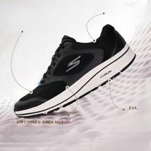 Skechers Men's GO RUN Casual Versatile Sports Running Shoes - Black - View 2