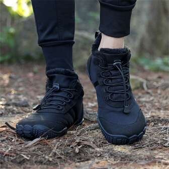 Men's Winter Snow Boots, Outdoor Sports Waterproof Anti-Slip Warm Plush Lined Casual Sneakers