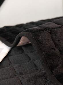 1pc Flannel Sofa Cover, Warm, Non-Slip, Soft & Thick Sofa Pad, Winter - Black - View 10