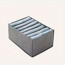 1 pièce/3 pièces - Boîte de rangement pour vêtements et pantalons, boîte de finition des vêtements avec compartiments, boîte de rangement en couches pour jeans et sous-vêtements, boîte de rangement pour vêtements de type tiroir, boîte de classification pliable en tissu pour robes, pantalons, chaussures, jeans, bottes, jupes