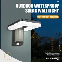 1pc Solar Wall Light Outdoor Waterproof Folding Unplugged Human Body Sensor Light Suitable For Courtyard Corridor Balcony Lighting
