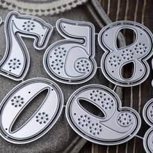 Thêu số 0-9 Khuôn cắt kim loại cho sổ lưu niệm DIY Trang trí dập nổi Thủ công mỹ nghệ Khuôn cắt, Khuôn cắt hình DIY - Bạc - Xem 3