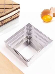 5pcs/Set Stainless Steel Square & Rectangle Cookie Cutter, DIY Cake, Cookies, Biscuits Mold - Cookie Cutters - View 4
