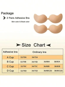 Sticky Bra, Backless Strapless Bra Push Up, Adhesive Invisible Lift Up Bras - Multicolor - View 3