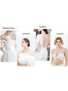 Sticky Bra, Backless Strapless Bra Push Up, Adhesive Invisible Lift Up Bras - Multicolor - View 7