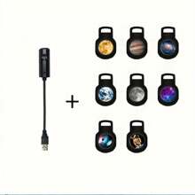 行星投影仪灯套装：地球、月亮、木星 - 360° 旋转 LED 灯 - USB 供电 - 适用于卧室、天花板、照片背景、情人节、婚礼、露营、万圣节、圣诞节装饰（1/4/8 件慈善事业）