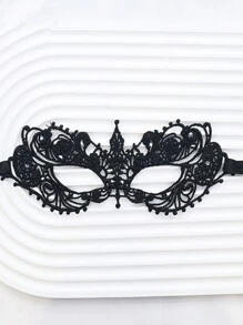 Black Lace Sexy Eye Mask Soft Skin-Friendly Masquerade Ball Party Accessories, Best Choice For Party Gathering Valentine's Day Valentines Halloween - Small Pointed Tip 1PC - View 11