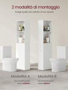 VASAGLE 浴室家具套装家居浴室装饰浴室收纳夏季浴室配件收纳