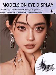 7 Cặp Lông Mi Manga - Tự Nhiên, Dày 3D, Mỏng, Mượt, Nhọn, Lông Mi Anime & Cosplay - Gói 7 - Chùm Riêng Biệt - Phong Cách Hàn Quốc & Nhật Bản - Lông mi Criss Cross - Xem 5