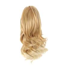 Long Curly Hair Extensions With Ponytail Clip For Women Synthetic Hair Accessory For Halloween And Christmas - 金色 - 查看 5