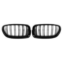 1 Pair Car Grille Double-Line Parallel Bar Grille Compatible For 5 Series F10 F18 Modified Parts - Black - View 7