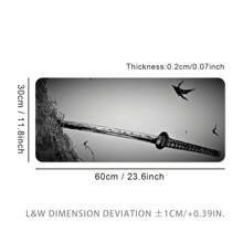 Tấm lót chuột cỡ lớn chủ đề kiếm Samurai, tấm lót bàn phím chơi game cỡ lớn, tấm lót bàn máy tính văn phòng, có đế cao su chống trượt, viền khâu, tấm lót chuột chơi game có thể giặt được khi trở lại trường - Katana - Xem 17