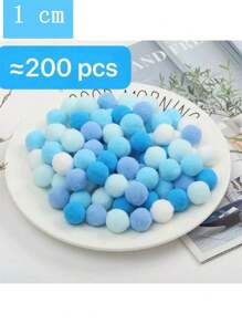100/200Pcs 1cm/1.5cm Assorted Pompoms Multicolor Valentine Day Arts And Crafts Fuzzy Pom Poms Balls For DIY Creative Crafts Decorations, Christmas Gift Ideas, DIY Christmas Ornaments - Multicolor - View 16