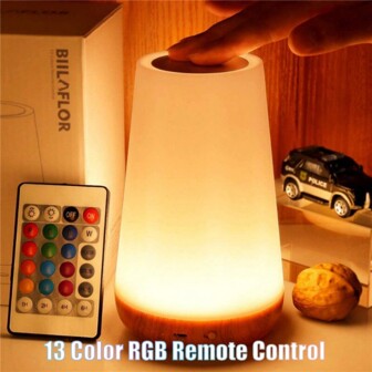 1pc Touch LED Table Lamp,USB Rechargeable Night Light, Remote Control Dimmable Light With Muti-Colour Modes, Timer, Portable Beside Lamp For Bedroom, Living Room, Camping, Lava Lamp Night Light Bedside Lamps Lamp For Bedroom Small Table Lamp