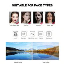 1 Pair Ultra Lightweight Brown Square Frame Glasses, Transparent Lens, Suitable For Women With Large Faces - Cold Tea Color Frame - View 5