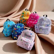 Balo du lịch hoạt hình khủng long mini dễ thương cá nhân hóa, đơn giản và phong cách - Màu xanh lam - Xem 3