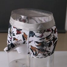 男士凸球囊内裤平角内裤比基尼短裤丁字裤内裤短裤性感内衣圣诞服装感恩节女士运动衫 - 小鳥 - 查看 4