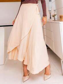 Women Skirts - Beige - View 1