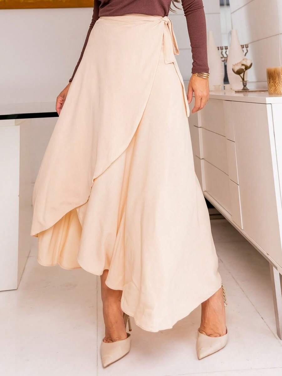 Women Skirts - Beige - View 1
