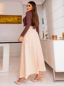 Women Skirts - Beige - View 3