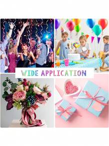 1/ 3/ 6 Rolls Curling Ribbon, Yards Metallic Balloon String Roll For Gift Wrapping Assorted Colors Ribbons For Bows Crafts Birthday