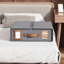 1 Pack Bed Sheet Organizers, Storage Bins With PU Leather Handle, Foldable Sheet Organizer For Linen Closet, Sheets Set Folder Keeper With Window XL (Queen & King Size) Organizing Bedding Container, Blanket Storage Bedroom, Organizer, Home Storage, White T Shirt Women, Black Pants Women, Ladies Winter Clothes, Dress,