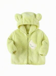 Balabala 男孩和女孩珊瑚绒大衣 CuOuterwearte 2024 年冬季流行款 - 黃綠 - 查看 4