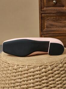 Giày cao gót mũi vuông họa tiết da báo thời trang dành cho nữ, thích hợp cho kỳ nghỉ, du lịch, mua sắm, ngoài trời, giản dị cổ điển, màu hồng, cao cấp - Hồng - Xem 7