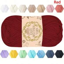 1pc Soft & Comfortable 100% Acrylic Yarn - Ideal For Crochet & Knitting DIY Projects - 4-Ply Hand Weaving, 50g/Pc, Best DIY Gift